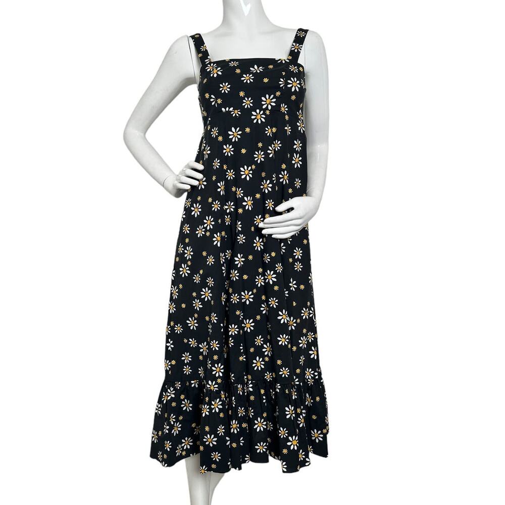 Kate Spade Daisy Dots Al Fresco Midi Dress XS Black
